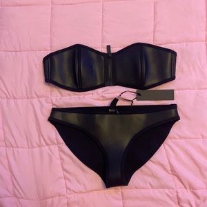Triangl leather material bikini